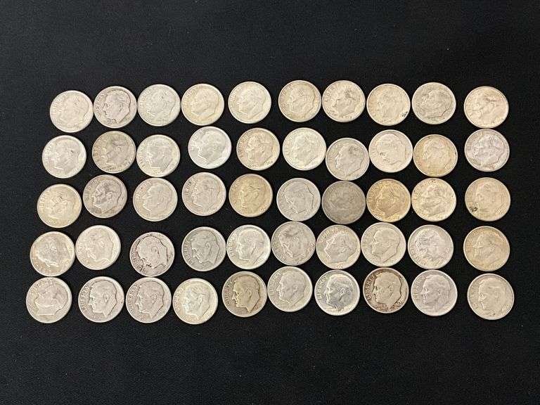 50 Roosevelt silver dimes image