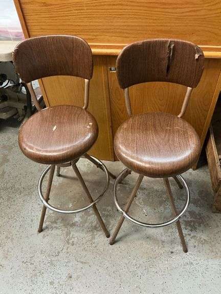 2 vintage Costco swivel chairs image