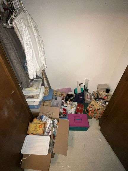 Craft supplies, fabric, thread, patterns, stamping supplies image