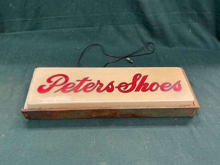 Peters Shoes lighted sign image