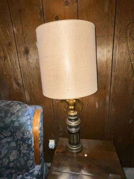 Table lamp with eagle base image