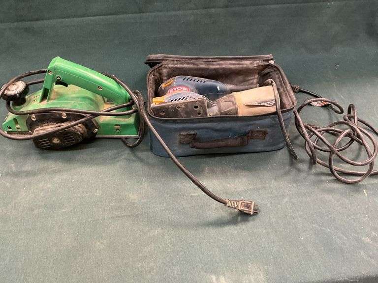 Ryobi 1/4 sheet palm sander in canvas bag, Model S652D, working condition image