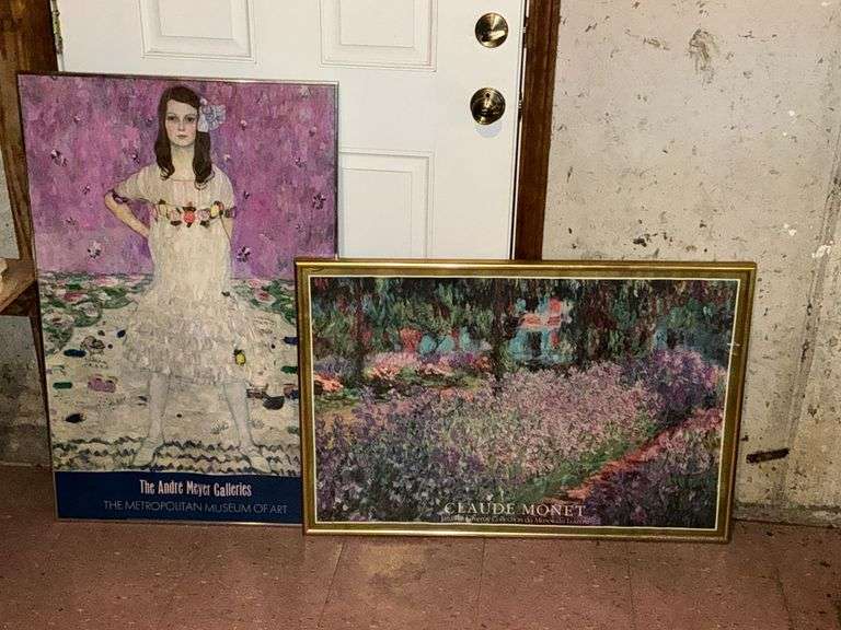 Monet and Klimt metal framed prints image