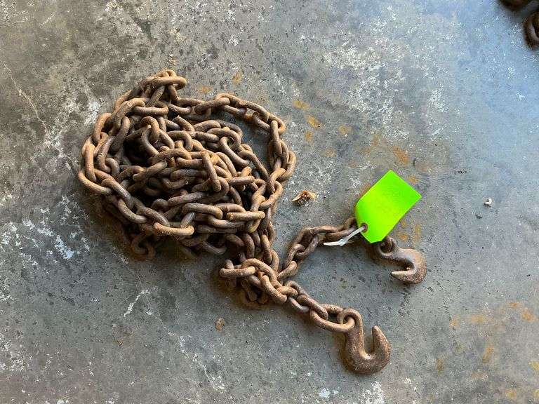 Log chain 3/8" x 18' L with hooks image