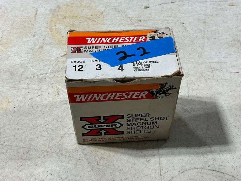 Winchester 12 gauge shotgun shells 3" No. 4 steel shot image