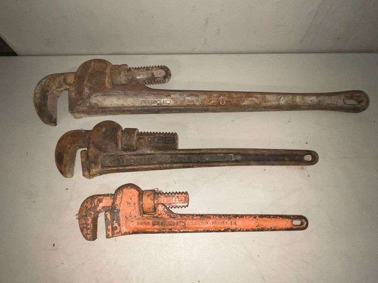 3 Ridgid pipe wrenches image