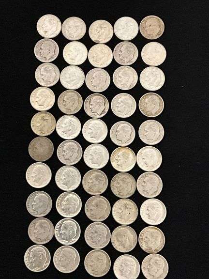 50 Roosevelt silver dimes image