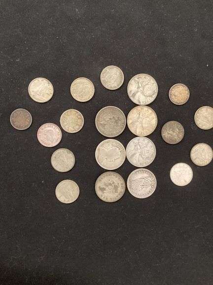 Assorted foreign silver coins image