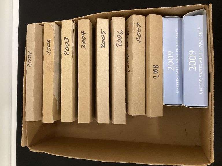 U.S. Mint Uncirculated coin sets 2001, 2002, 2003, 2004, 2005, 2006, 2007, 2008 image