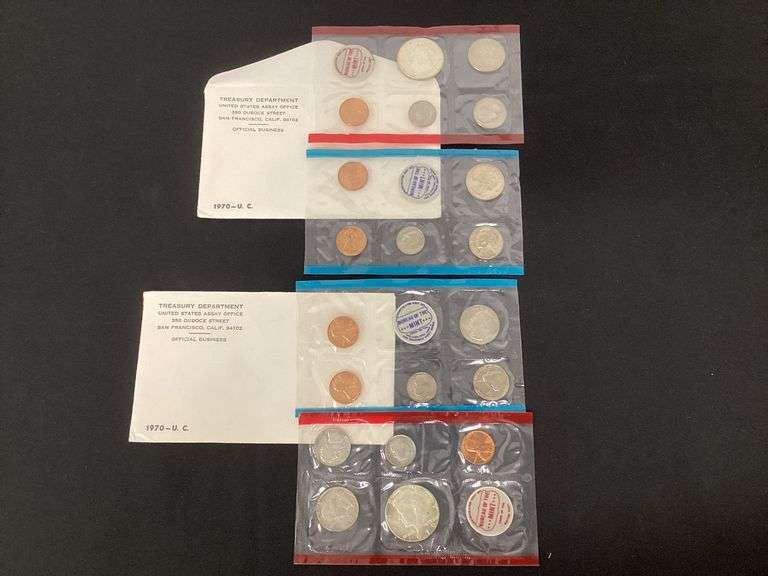 2 Mint sets 1970 40% silver half dollar 1970-D image