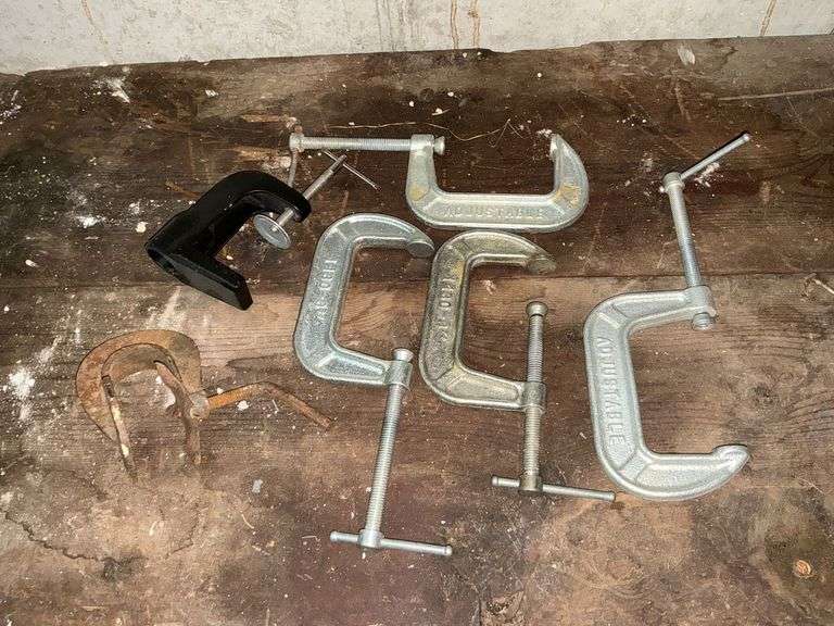 (4) 3" metal C clamps image