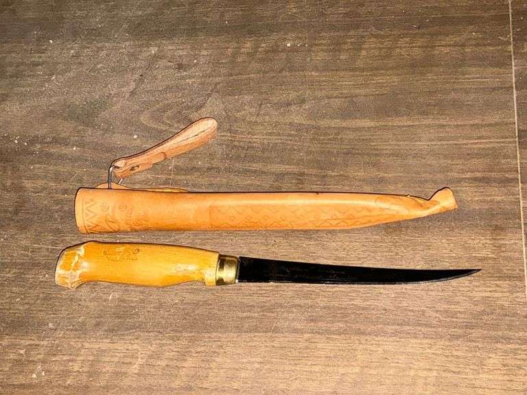 J. Marttiini fillet knife with leather sheath image