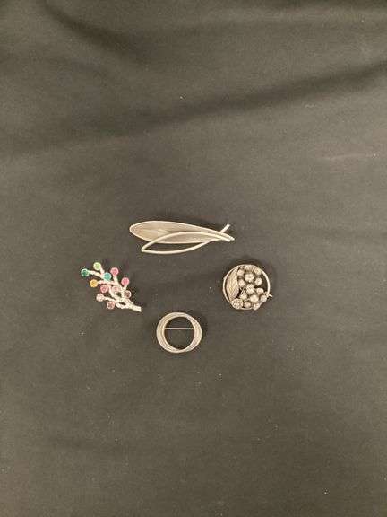 Sterling and handmade sterling round pins image