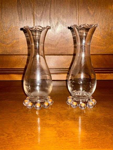 Pair of Candlewick bud vases image
