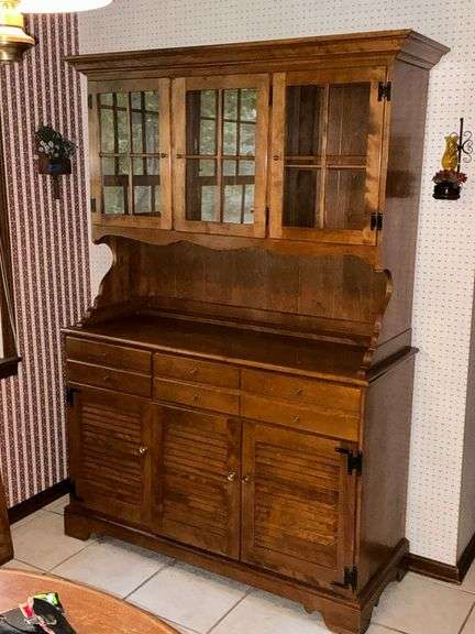 Ethan Allen two-piece china hutch image