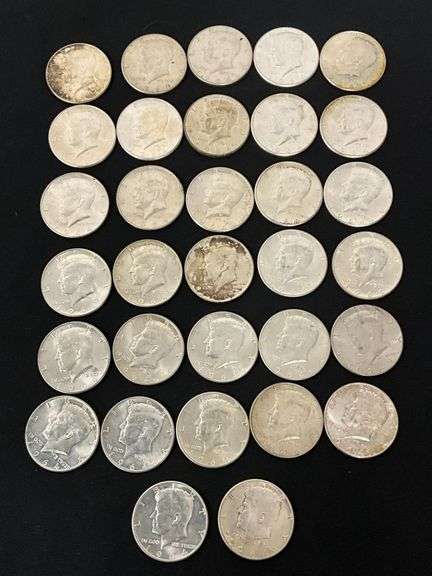 (32) 1964 Kennedy silver half dollars image