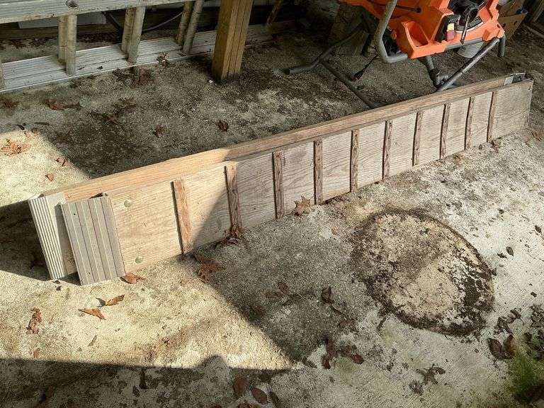 Wood loading ramps, 2x12 x 8' L with aluminum ends. image