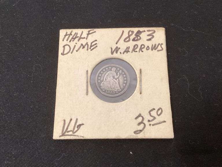 1853 half dime with arrows image