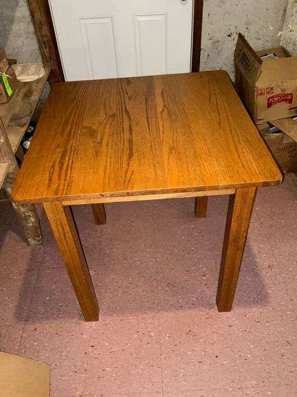 Wooden kitchen table image