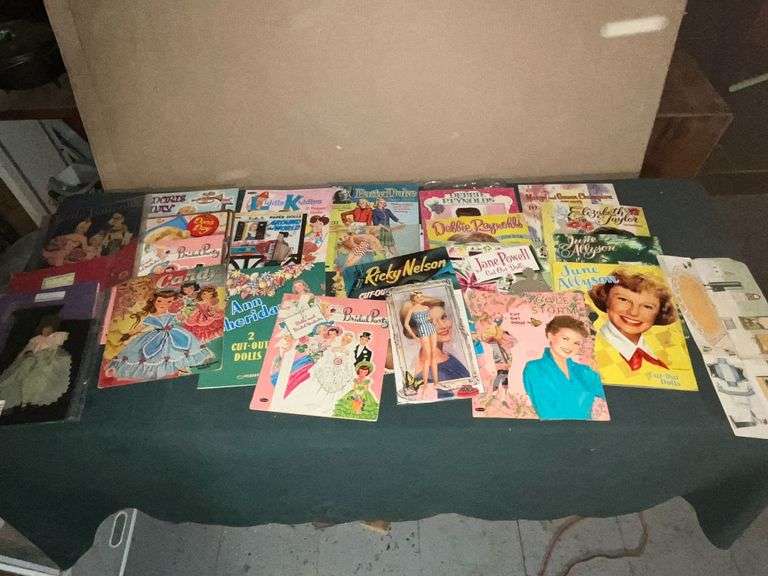 Vintage paper dolls, June Allyson, Gale Storm, Elizabeth Taylor image