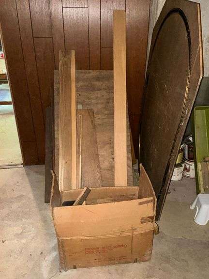 Train board and assorted scrap lumber image