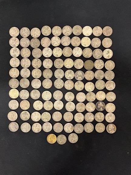 Collection of wartime nickels image