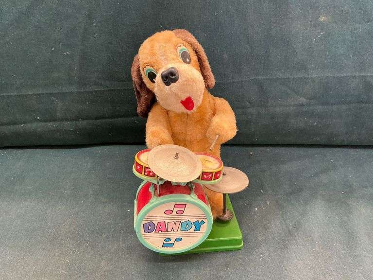 Vintage battery operated Dandy drummer toy image