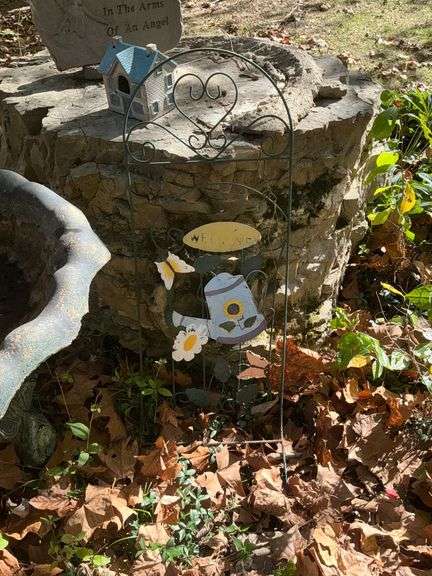 Concrete birdbath 29" T image