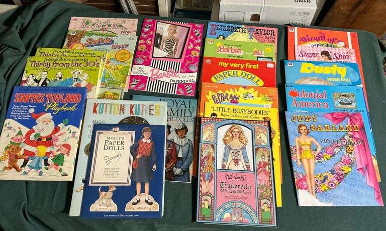 Vintage Paper Dolls, Barbie, Elizabeth Taylor, Wizard of Oz, Judy Garland and others. image