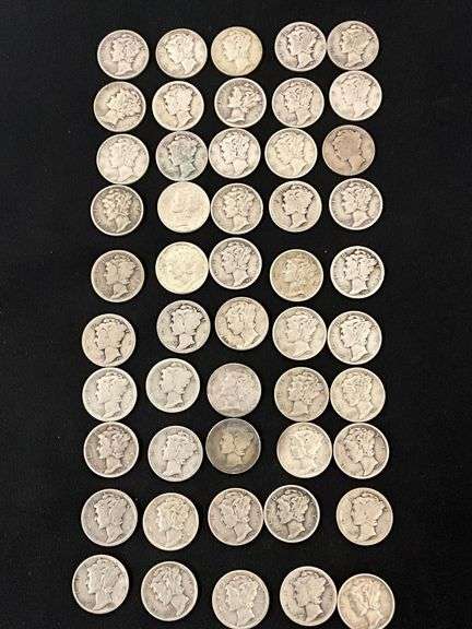 50 Mercury silver dimes image
