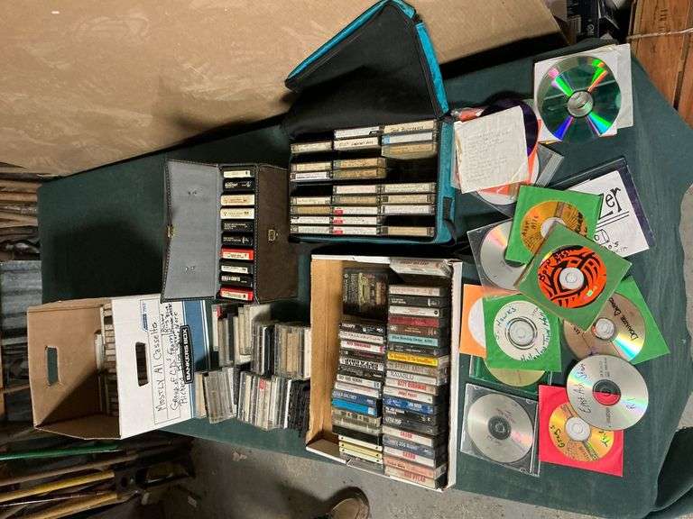 Collection of cassettes, 8-track tapes and CDs image