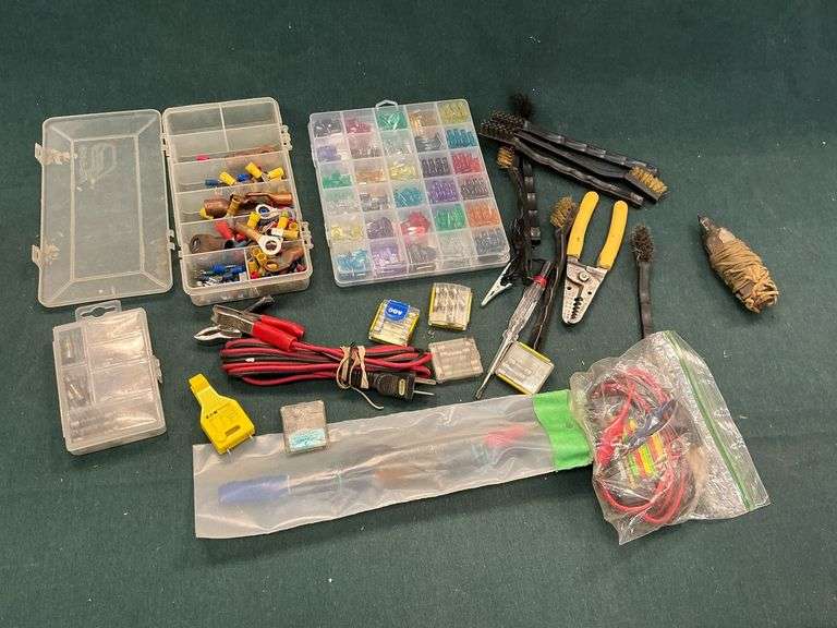 Automotive electrical supplies, fuses, wire connectors, testers image