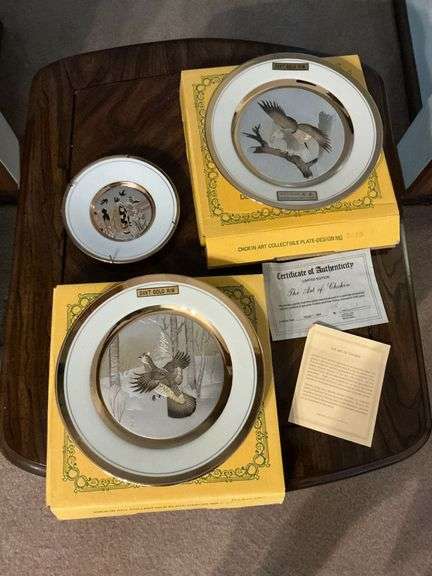 Chokin plates, one with COA image