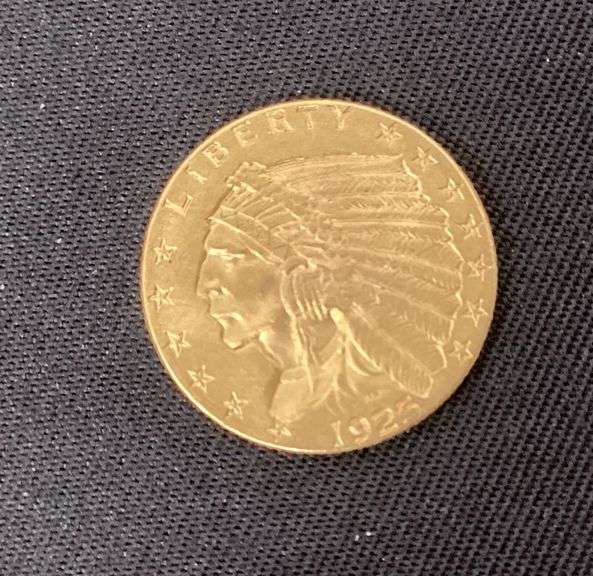 1925-D $2 1/2  Indian gold piece, AU+ image