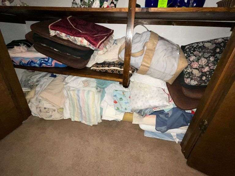 Bed linens, sheets, pillows, electric blanket image