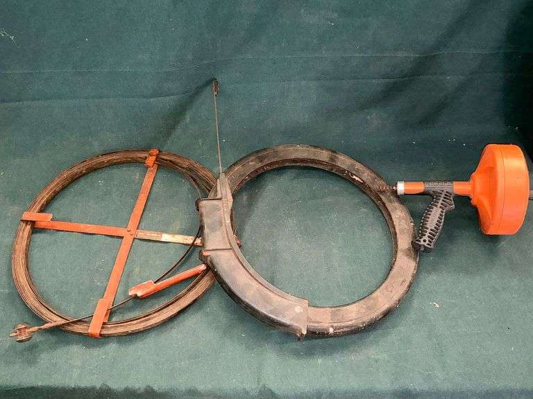 Ridgid coil up drain snake, General Wire sewer tape image