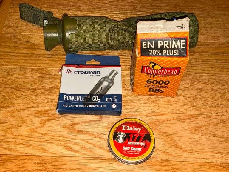 CO2 cartridges NIB, canvas belt pouch image