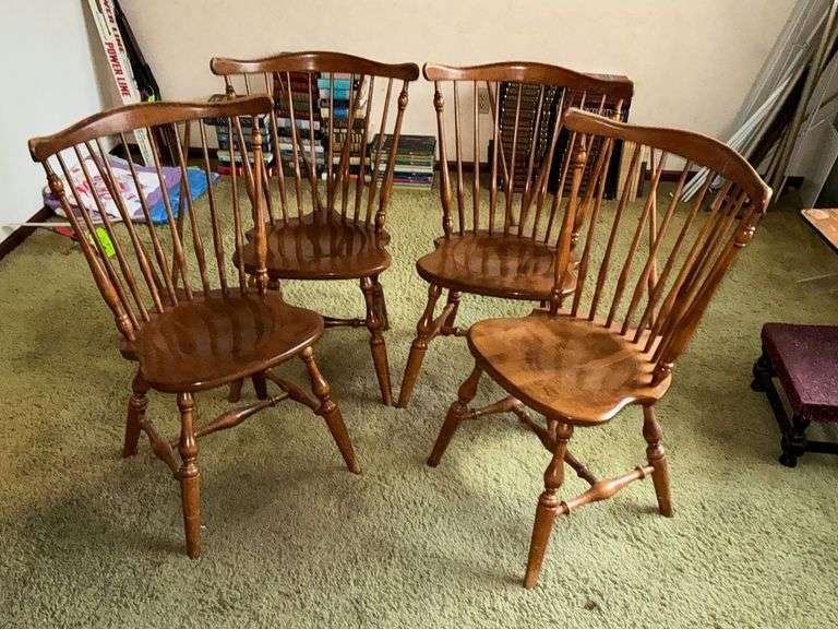 Set of 4 Ethan Allen dining chairs image