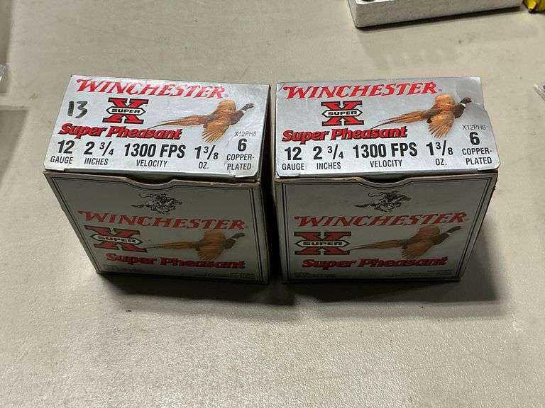 Winchester 12 gauge shotgun shells 2 3/4" No. 6 copper plated image