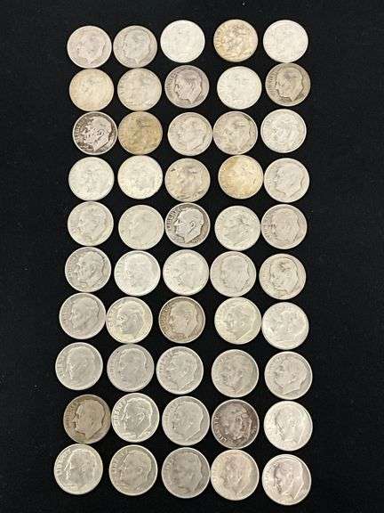 50 Roosevelt silver dimes image