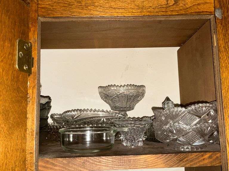 Pressed glass pieces image