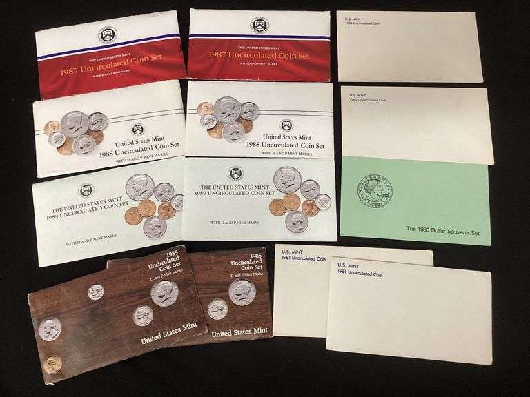 Uncirculated U.S. Mint sets (2) 1980, (2) 1981 image
