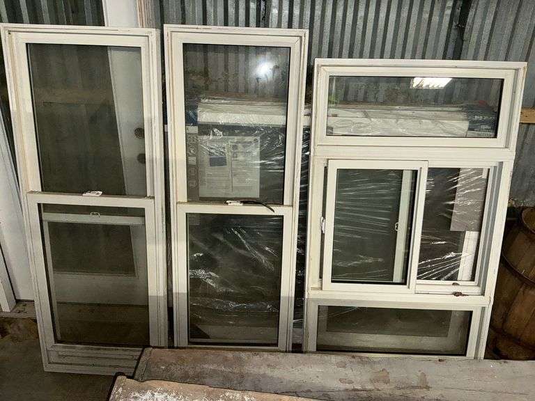 3 wood framed windows image