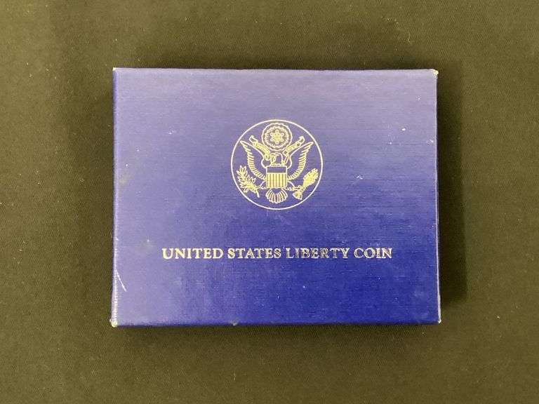 1986 Liberty Silver Dollar uncirculated  in presentation box image
