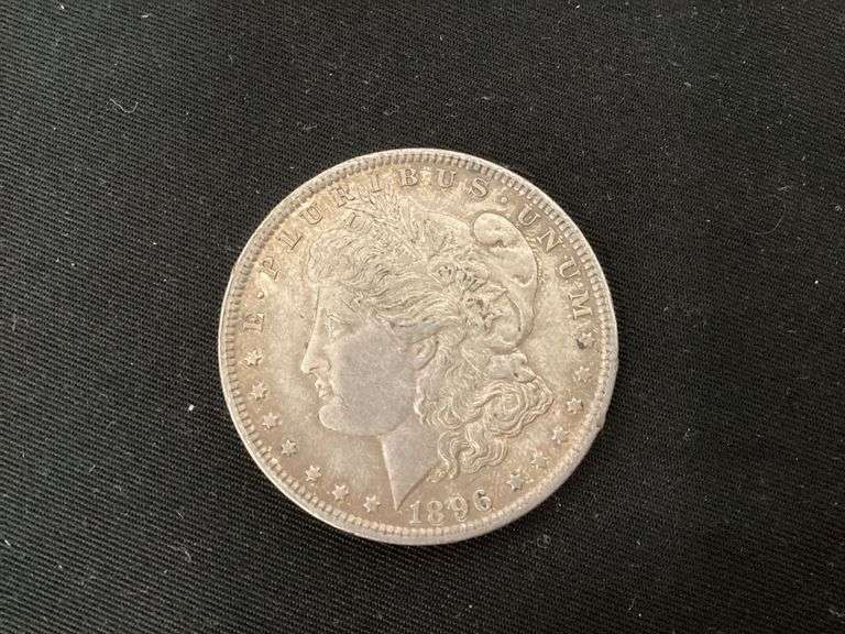 1896 Morgan silver dollar image