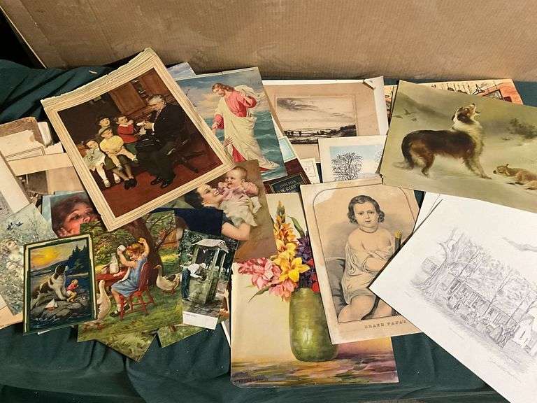 Vintage prints, calendar pages, magazine pages image