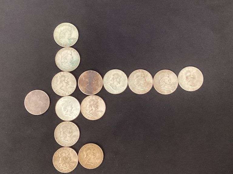 13 Franklin half dollars image