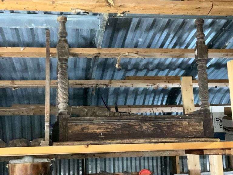 Vintage table, dresser mirror rack, great DIY projects. image