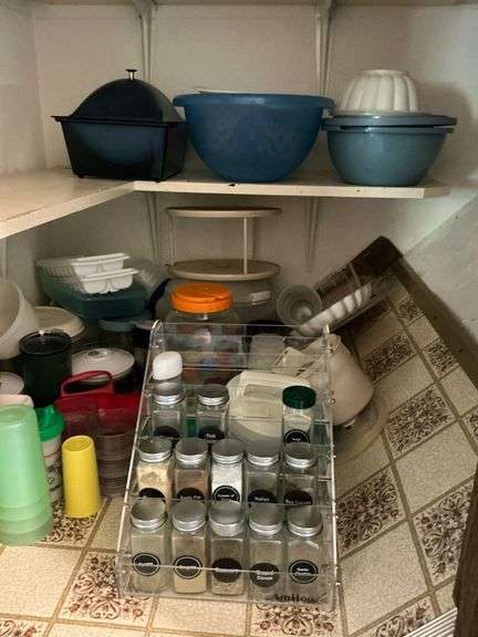 Plasticware, spice jars, pie safe, cake safe, etc. image