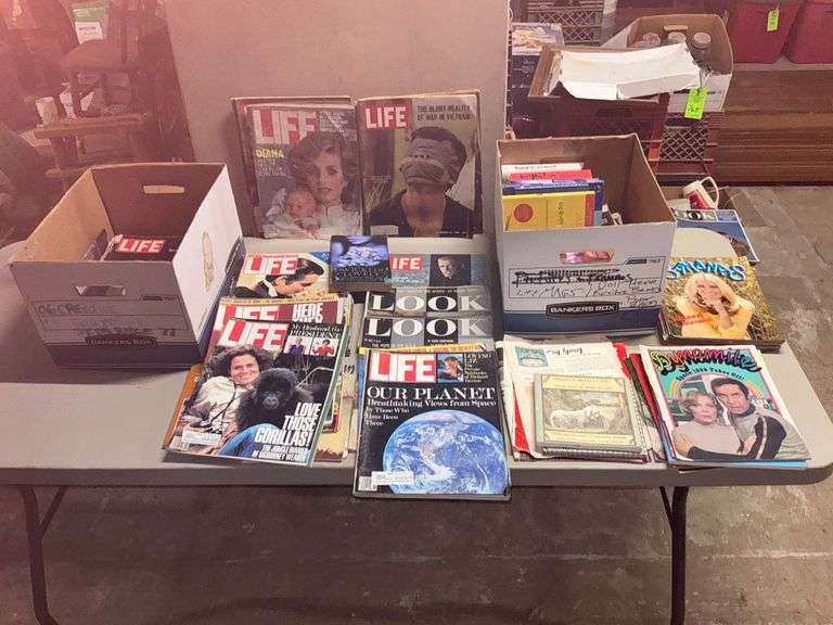 2 boxes of 1950's thru 1980's magazines image